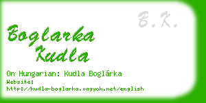 boglarka kudla business card
